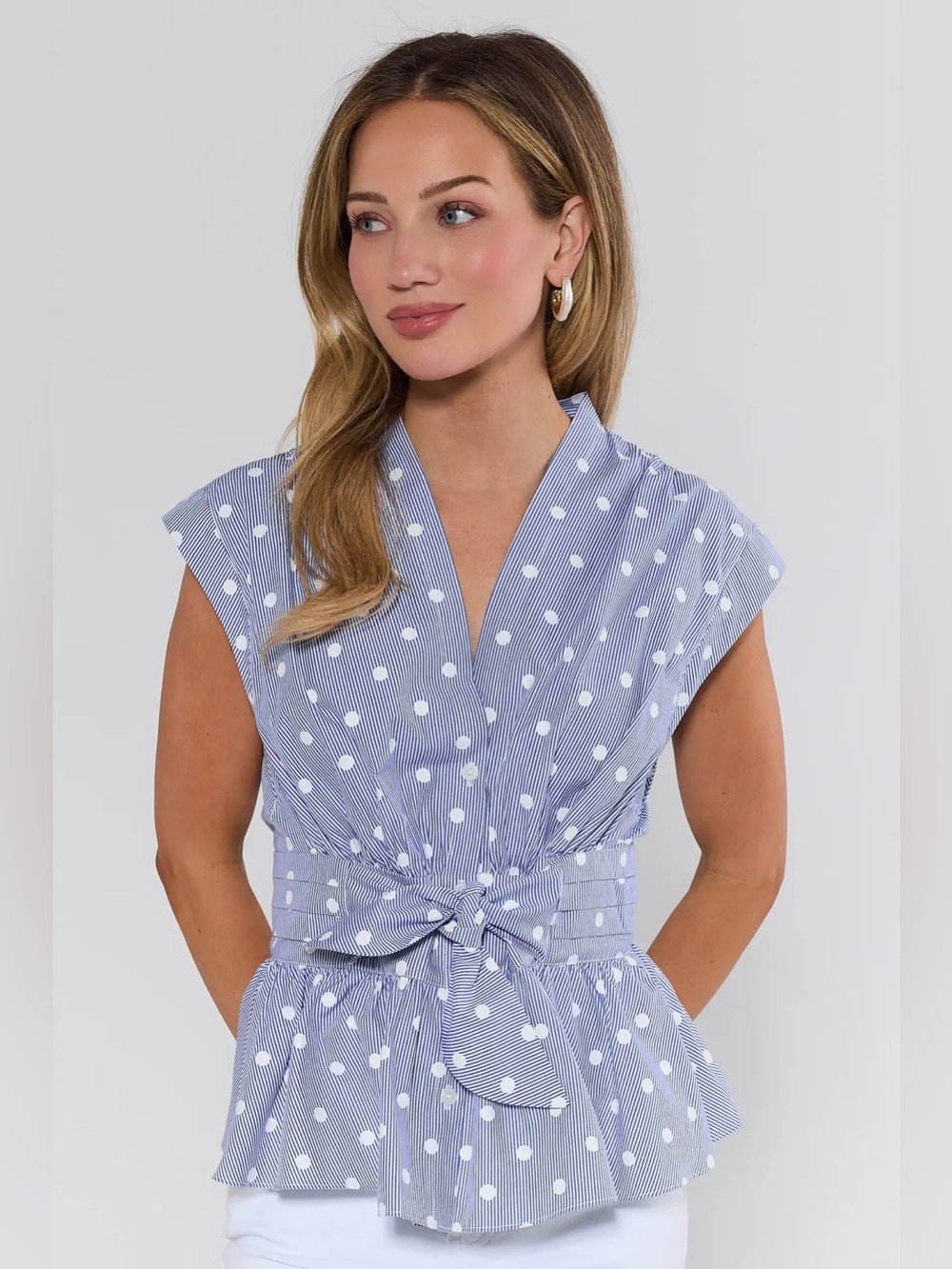 Current Air Betty Blue Polka dot top